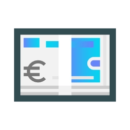 Icon Geld in glitzerzeug-Farben